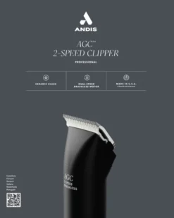 Andis AGCB 2 Speed Brushless Clipper - Black 9 Andis AGCB 2 Speed Brushless Clipper - Black -FURMINATO Pet Care Shop AN 24685 4