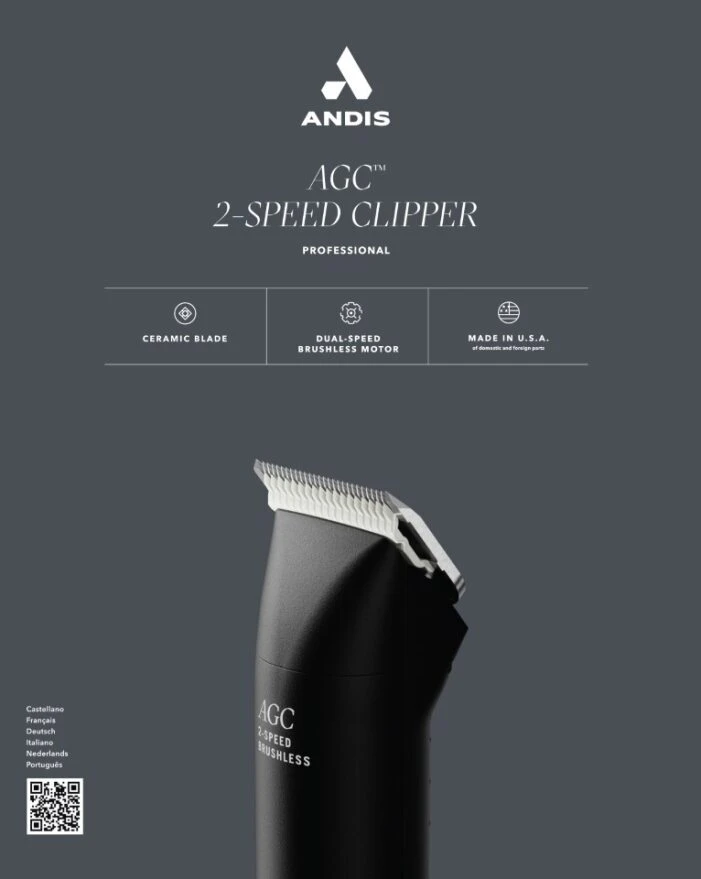 Andis AGCB 2 Speed Brushless Clipper - Black 5 Andis AGCB 2 Speed Brushless Clipper - Black - Image 5