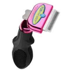 Furminator DeShedding Tool - Small Cat Long Hair Metallic [Pink]