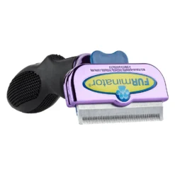 Furminator DeShedding Tool - Large Cat Short Hair Metallic [Purple] -FURMINATO Pet Care Shop FU 01225 2