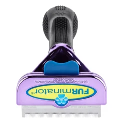 Furminator DeShedding Tool - Large Cat Short Hair Metallic [Purple] -FURMINATO Pet Care Shop FU 01225 3