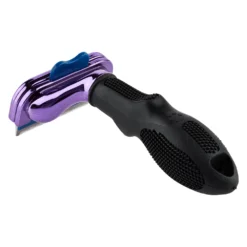 Furminator DeShedding Tool - Large Cat Short Hair Metallic [Purple] -FURMINATO Pet Care Shop FU 01225 4