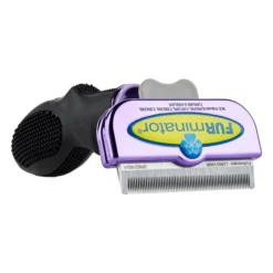 Furminator DeShedding Tool - Large Cat Long Hair Metallic [Purple] -FURMINATO Pet Care Shop FU 01226 2