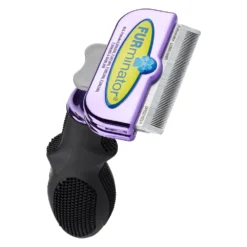 Furminator DeShedding Tool - Large Cat Long Hair Metallic [Purple]