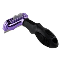 Furminator DeShedding Tool - Large Cat Long Hair Metallic [Purple] -FURMINATO Pet Care Shop FU 01226 4