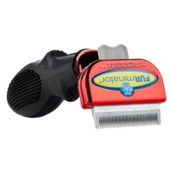 Furminator DeShedding Tool - Small Dog Long Hair Metallic [Red] -FURMINATO Pet Care Shop FU 02514 2