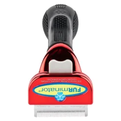 Furminator DeShedding Tool - Small Dog Long Hair Metallic [Red] -FURMINATO Pet Care Shop FU 02514 3