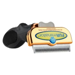 Furminator DeShedding Tool - Medium Dog Long Hair Metalic [Rose Gold] -FURMINATO Pet Care Shop FU 02516 2