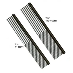Anti-Static Etched Back Finishing Comb 7.5", Fine / Coarse, 1" Teeth