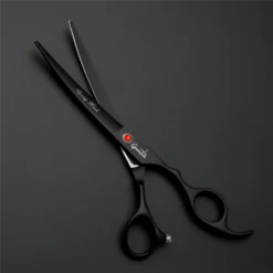 Groomtech Spring Black Pet Grooming Scissors Kit, Set Of 4 With Comb -FURMINATO Pet Care Shop GT SP070 Set4 4