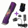 Heiniger Saphir Style Cordless Clipper Purple + Extra Battery + Cord Pack