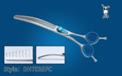 KKO Japanese Scissors Curved Chunker With 35 Flat Teeth 7.5"