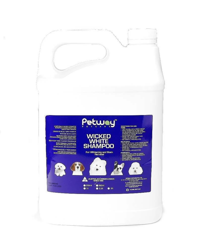Petway Wicked White Whitening & Stain Removal Shampoo 5L 1 Petway Wicked White Whitening & Stain Removal Shampoo 5L